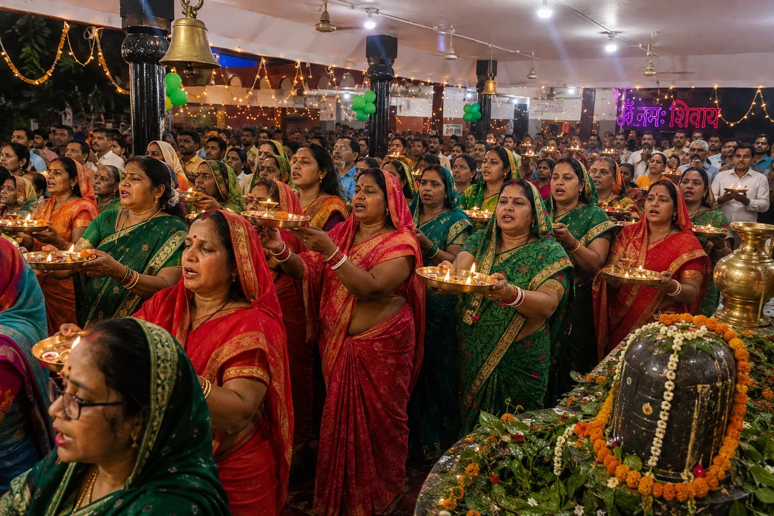 सावन के प्रथम सोमवार पर मऊभंडार शिव मंदिर में उमड़ा आस्था का सैलाब