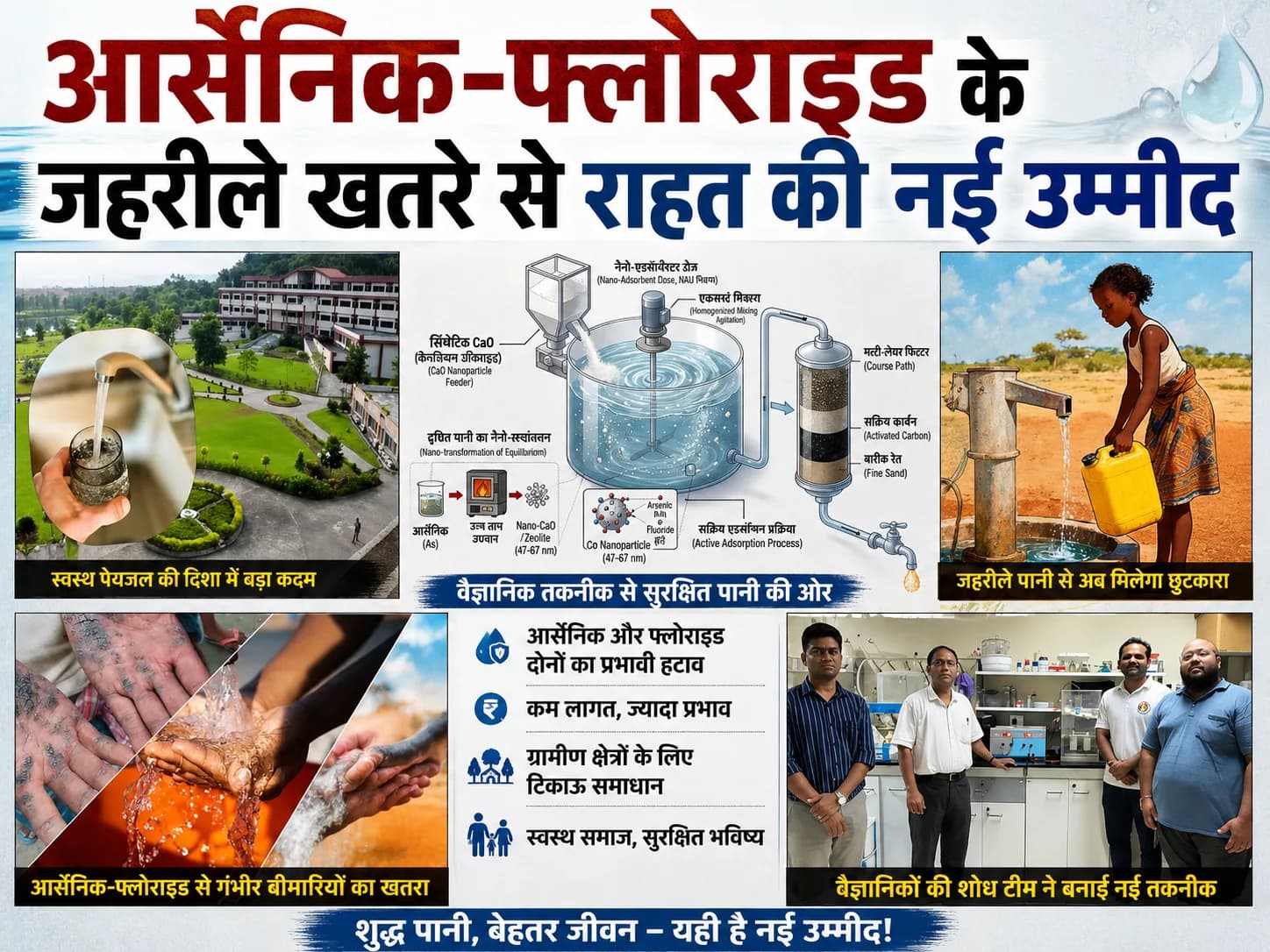 आर्सेनिक-फ्लोराइड के जहरीले खतरे से राहत की नई उम्मीद
