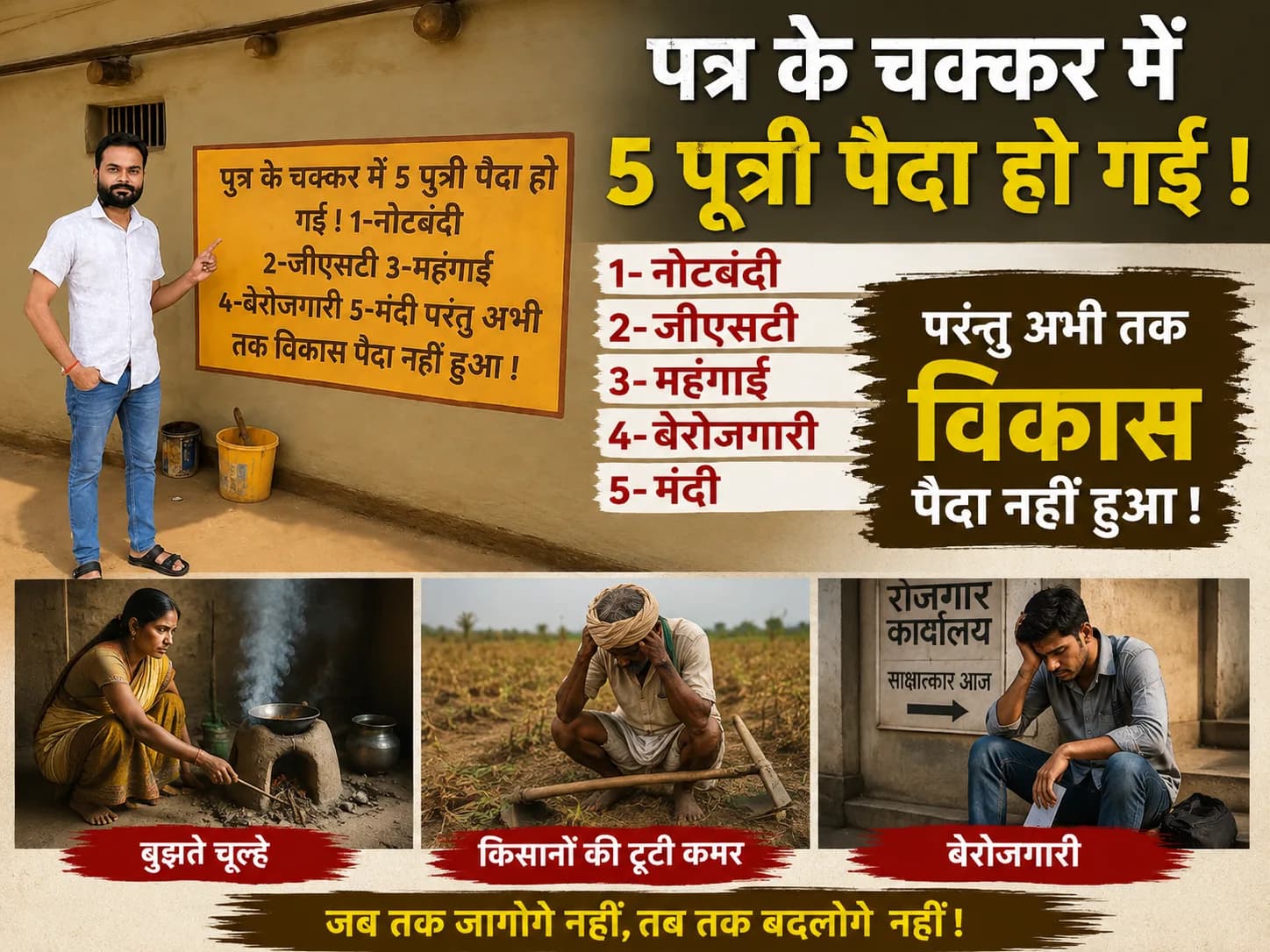 नोटबंदी, जीएसटी, महंगाई, बेरोजगारी और मंदी की पांच पटरियां—फिर भी 'विकास' की ट्रेन स्टेशन पर क्यों नहीं आई?