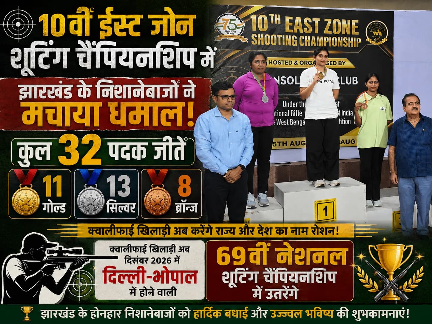 निशाने पर झारखंड... आसनसोल में गूंजा 32 पदकों का दम