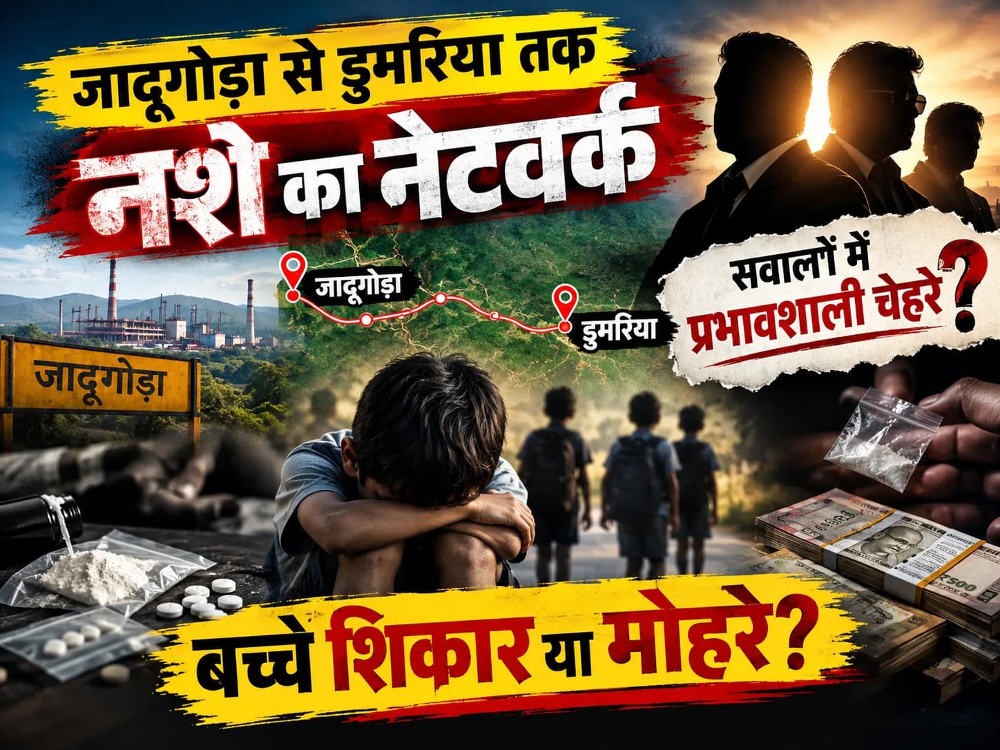 जादूगोड़ा से डुमरिया तक नशे का नेटवर्क: बच्चे शिकार या मोहरे? सवालों में प्रभावशाली चेहरे