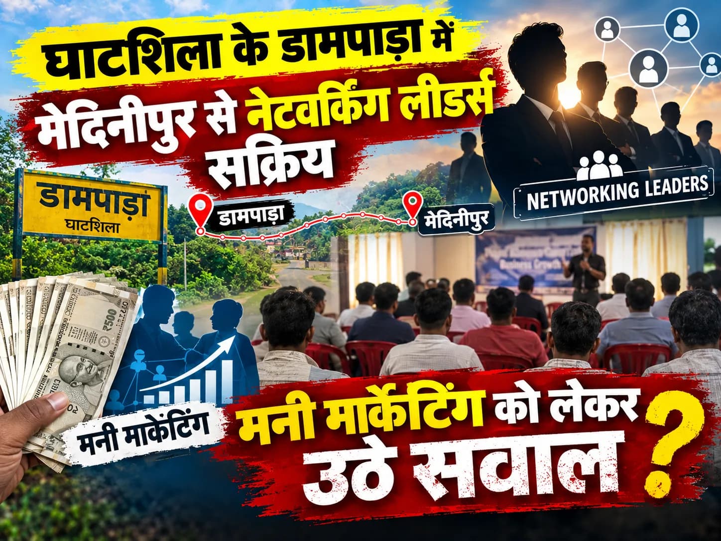 घाटशिला के डामपाड़ा में मेदिनीपुर से नेटवर्किंग लीडर्स सक्रिय, मनी मार्केटिंग को लेकर उठे सवाल